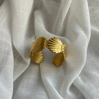 Bracelet jonc acier inoxydable coquillage