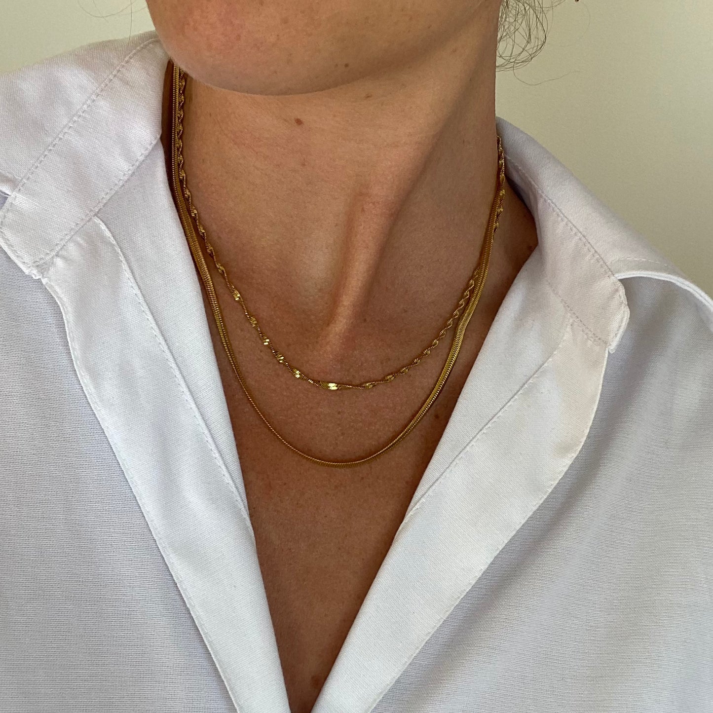 Maison Muguette - collier - torsadé - double collier - doré