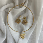 Collier jonc et boucles d'oreilles Porquerolles