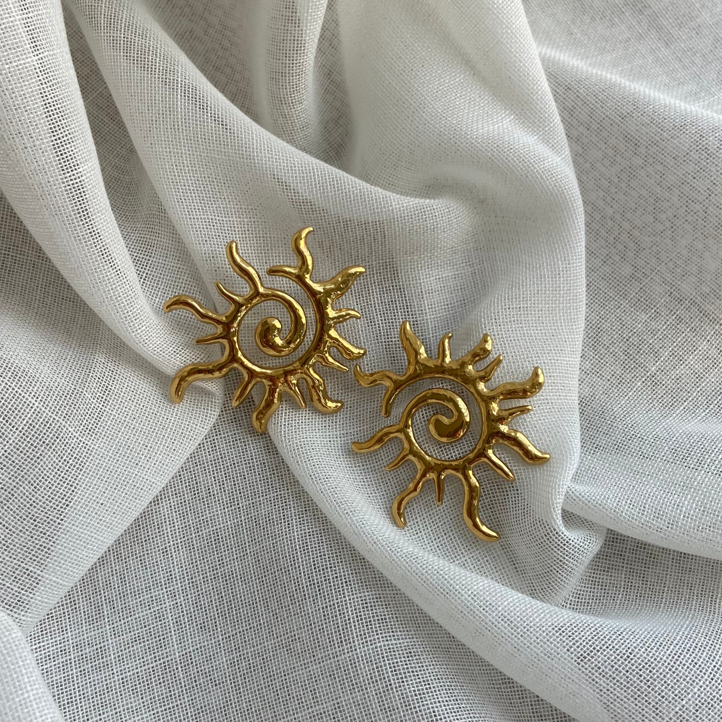 Boucles d'oreilles soleil maison muguette